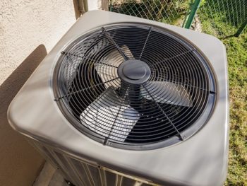 Modern Residential Hvac Air Conditioner Unit Fan.