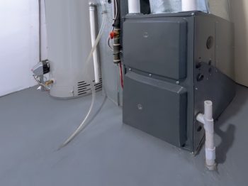 A Home High Energy Efficient Furnace In A Basement