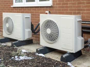 Heat Pump Installation On A Modern House